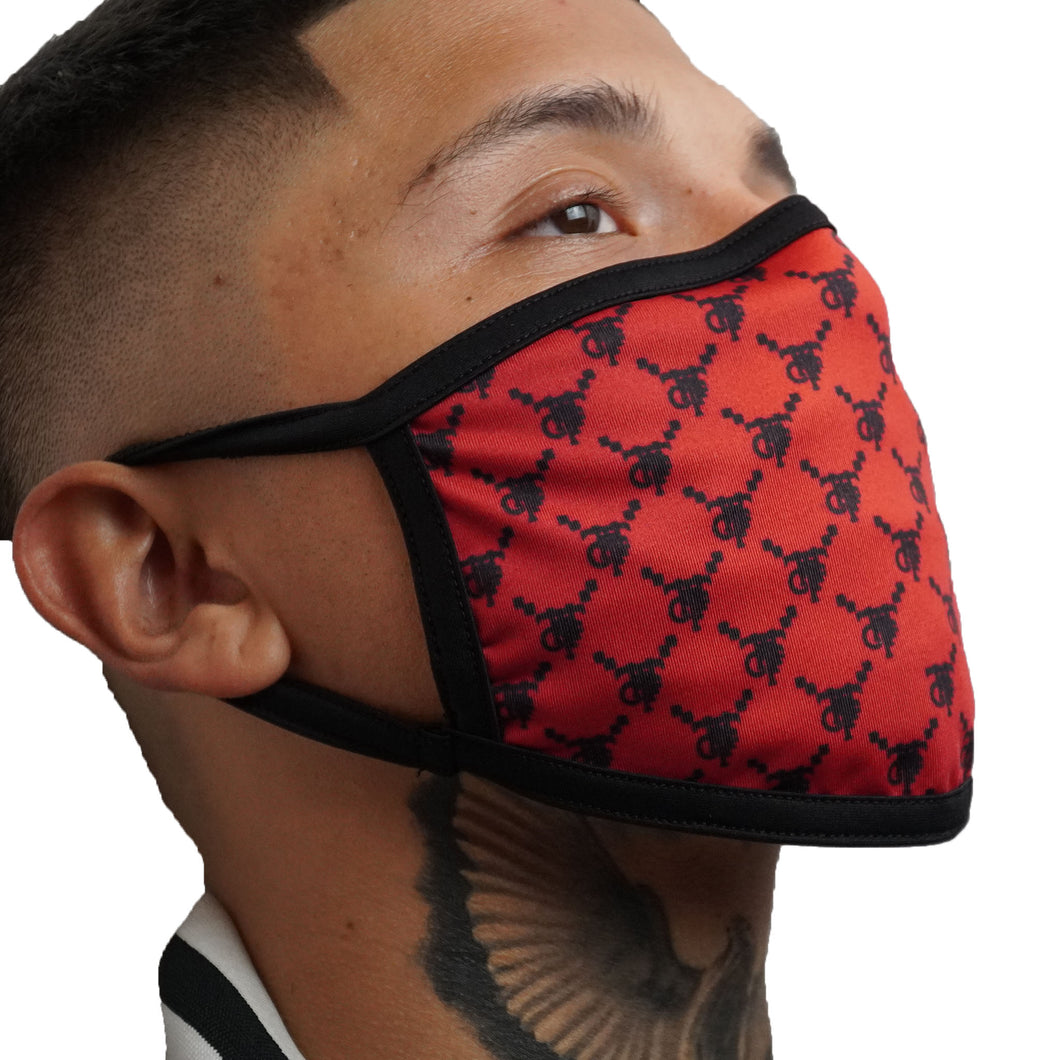 RED DESIGNER FACE MASK (ONLY 50 MADE)