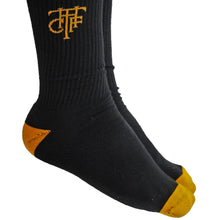 Load image into Gallery viewer, THE FAM BLACK AND YELLOW SOCKS
